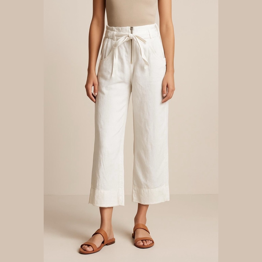 Intermix White Wide-Leg Pants Flare- Size 2